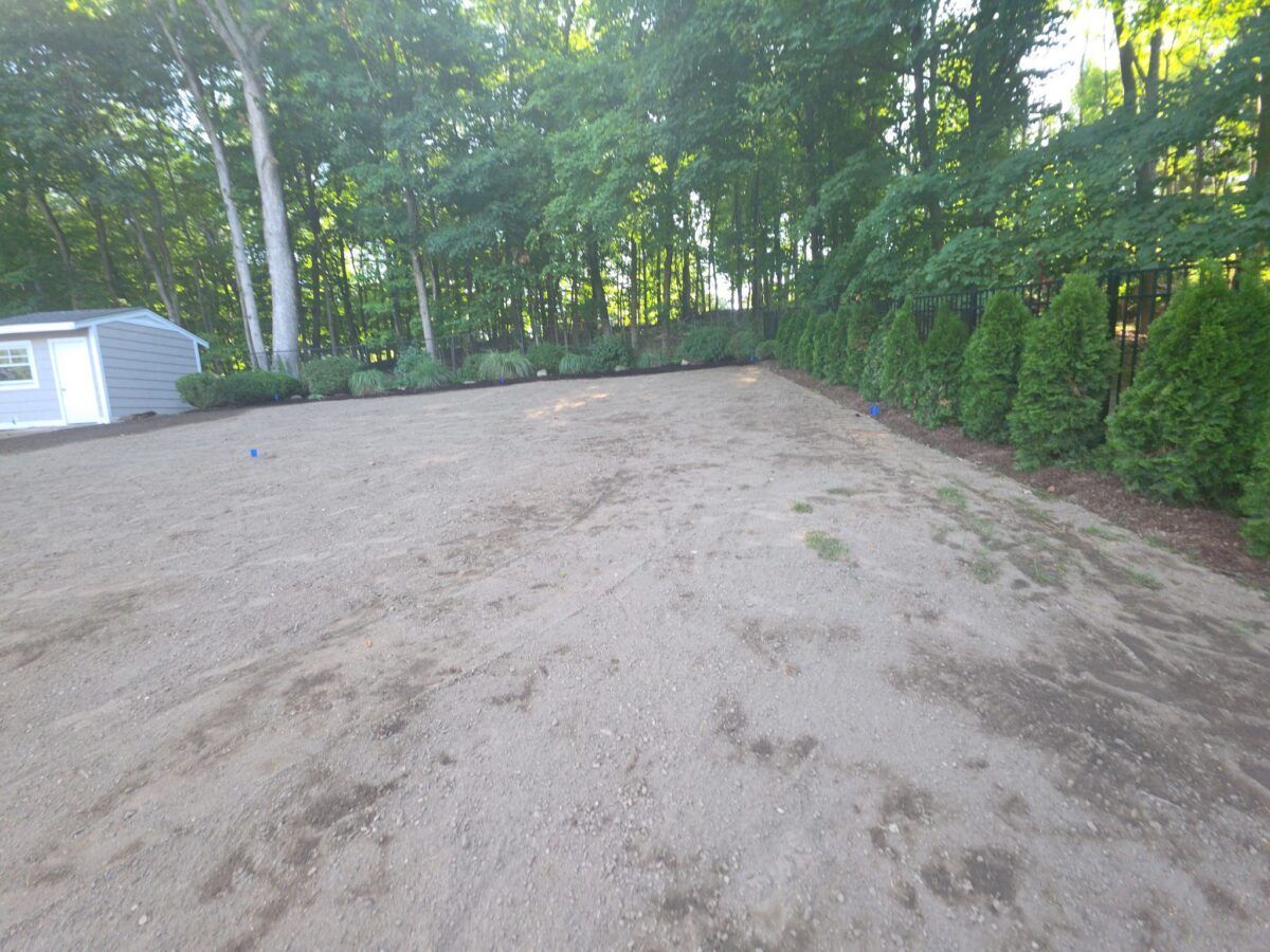 Backyard and Pool Lawn in Islip: before (5 of 16)