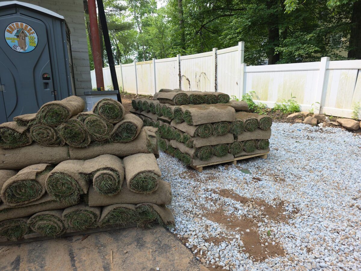 Lawn Makeover in Oyster Bay: during (5 of 11)