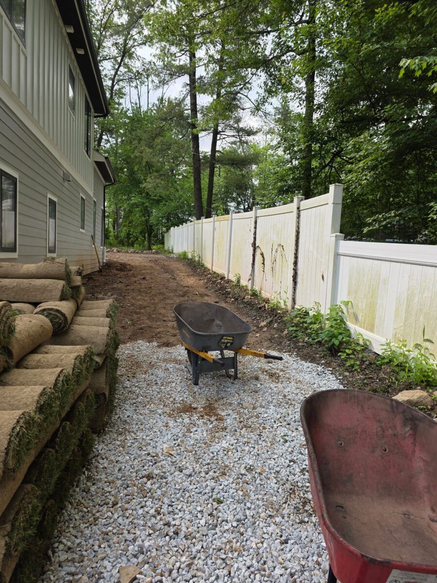 Lawn Makeover in Oyster Bay: during (7 of 11)