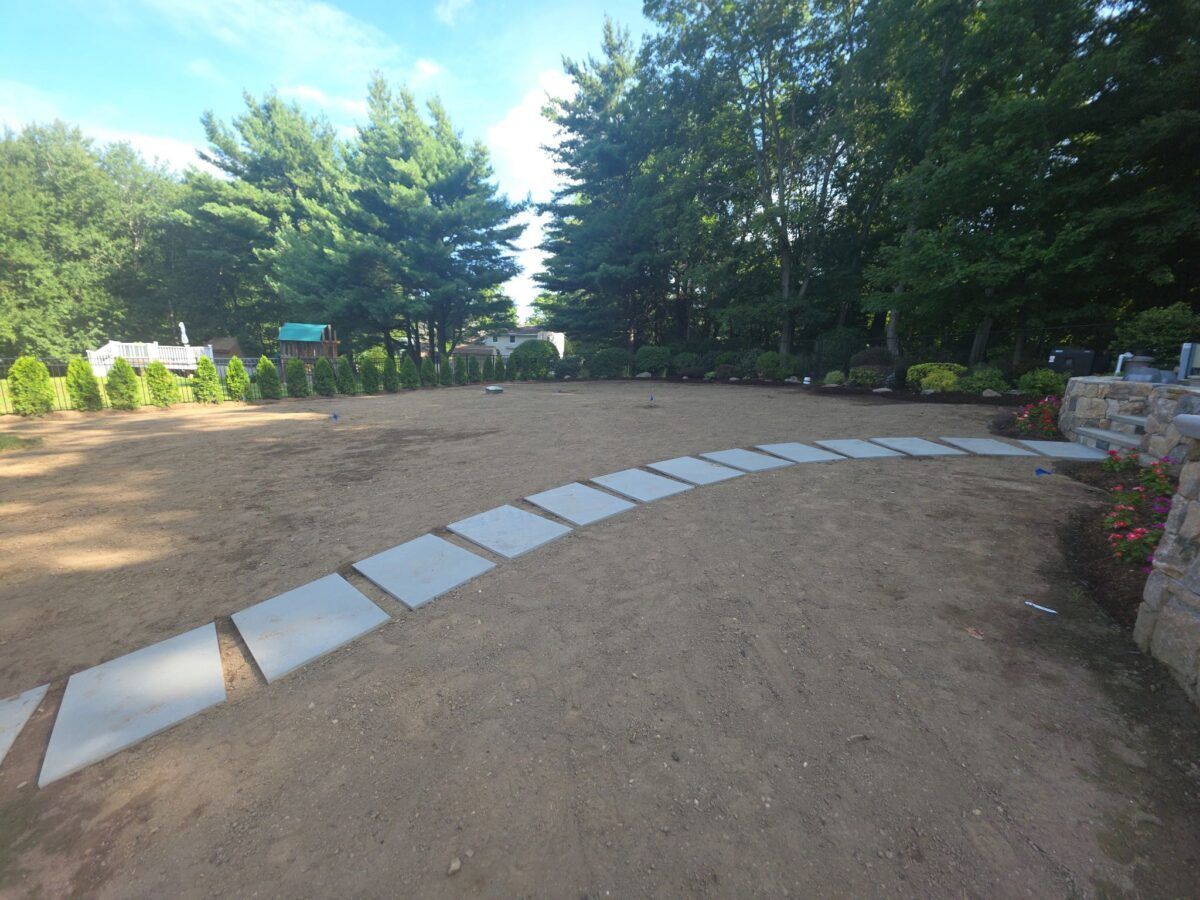 Backyard and Pool Lawn in Islip: before (9 of 16)